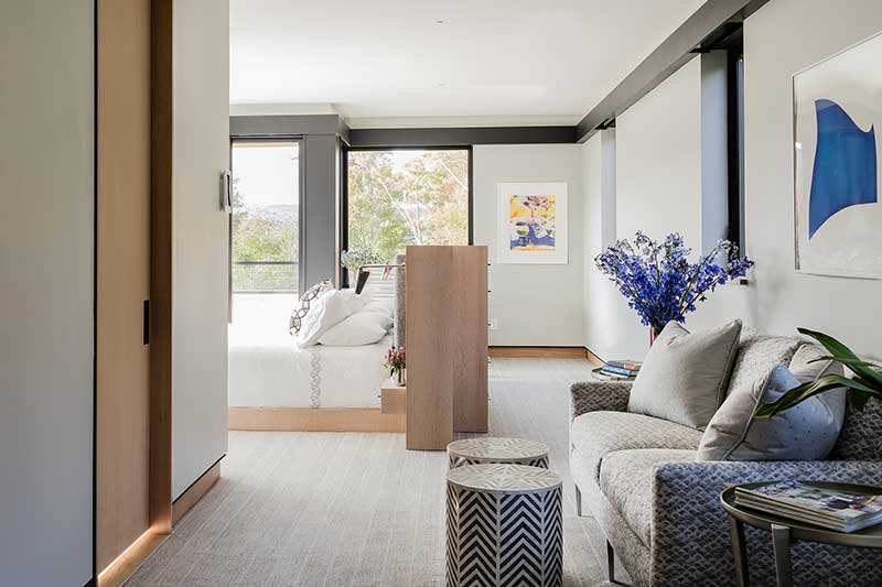 Sleek master bedroom 