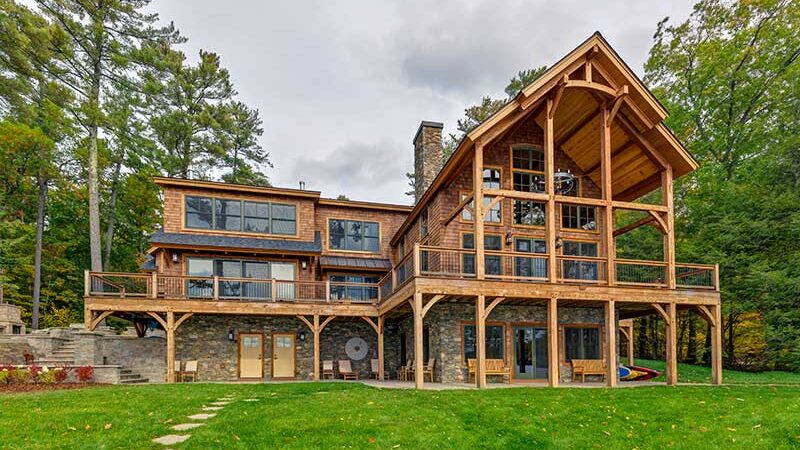 Lake Winnipesaukee timber frame home