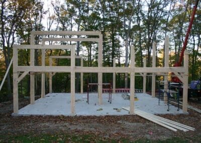 Timber Framing for Tractor Barn