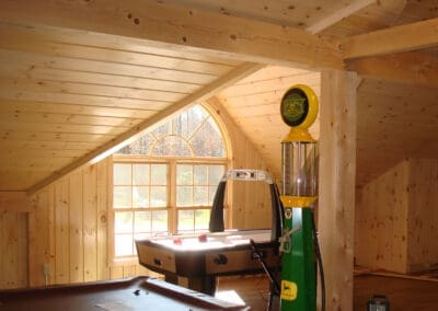 pool table and air hockey table in loft