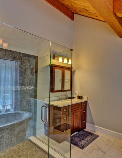 Timber frame bathroom