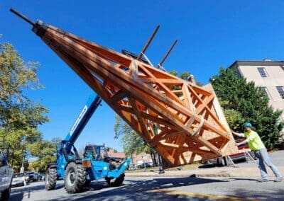 Preparing Steeple for placement