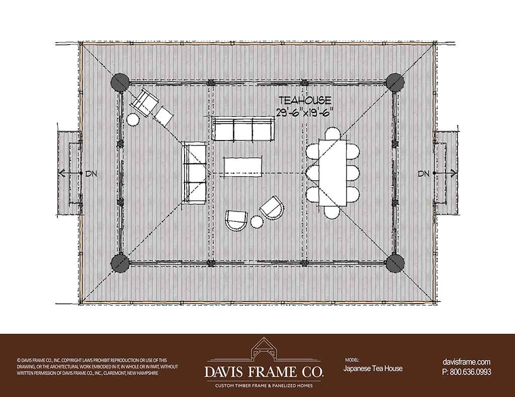 Japanese Tea House Plans Timber Frame Plans Davis Frame